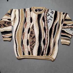Vintage Tundra Coogi Style Knit Sweater 2XLT 90s